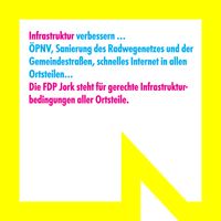 &Ouml;PNV, Sanierung des Radwegenetzes und der Gemeindestra&szlig;en, schnelles Internet in allen Ortsteilen&hellip; Die FDP Jork steht f&uuml;r gerechte Infrastruktur-bedingungen aller Ortsteile.